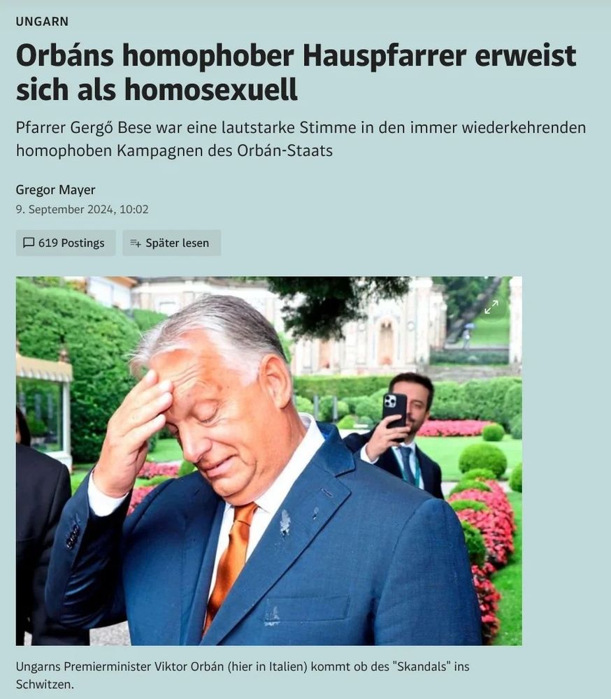 Orbans homophober Hauspfarrer erweist sich als homosexuell