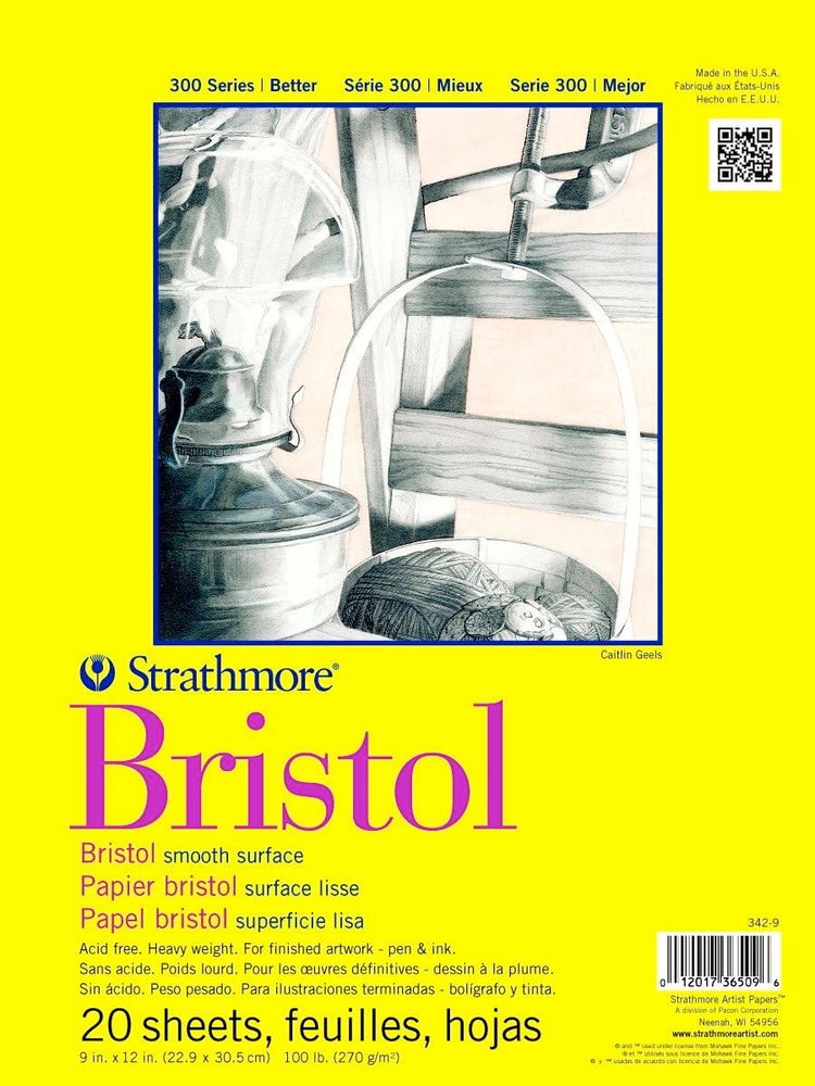 A pad of Strathmore smooth Bristol paper