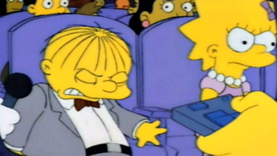a freeze frame of Ralph Wiggum's heart breaking in The Simpsons
