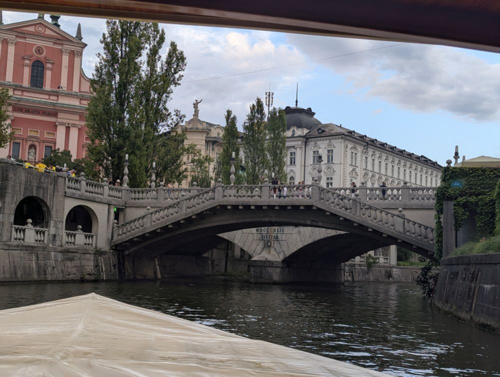 Restored bridge with extra stairways 