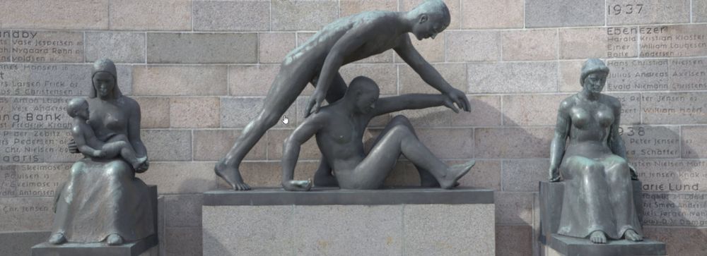 360 graders visning af den indvendige mur af Mindelunden.