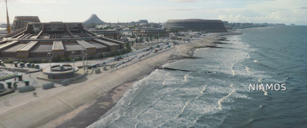 A landscape shot of Niamos from the show Andor