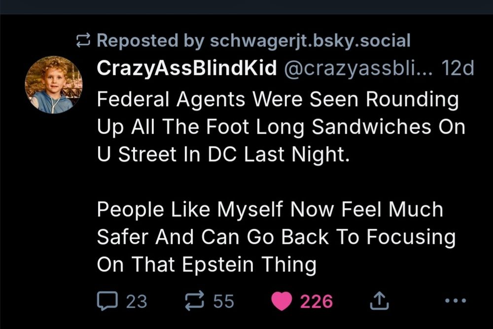 Your sandwich post he reposted 