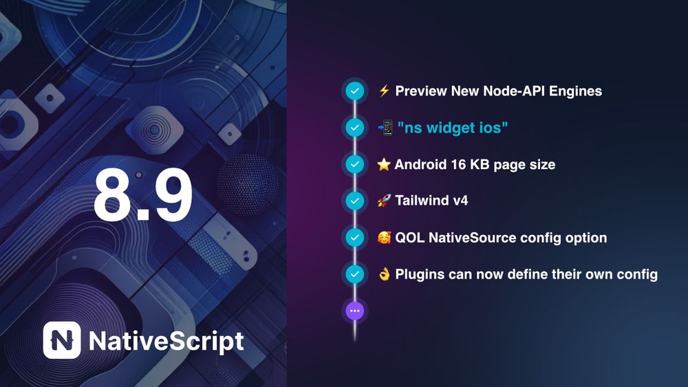 NativeScript 8.9 Released