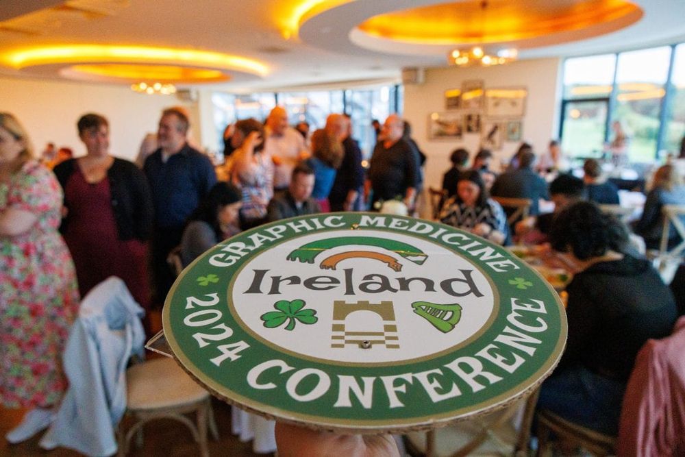 Numerous attendees of the 2024 Graphic Medicine Conference in Athlone, Ireland. 