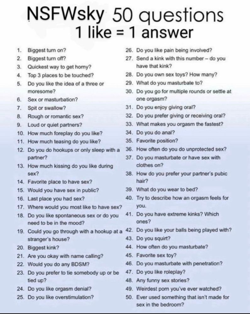 Ask game including 50 questions.