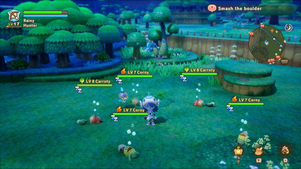 sneaking past corn and also carrots on an open world video game map
