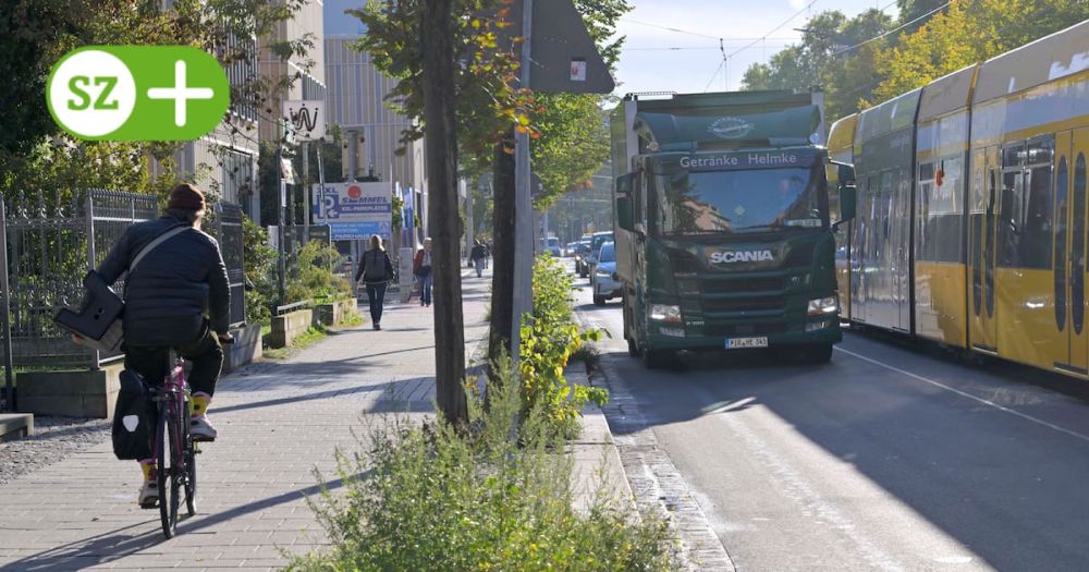 Fehlende Warnbaken verhindern Interims-Radweg in der Dresdner Neustadt