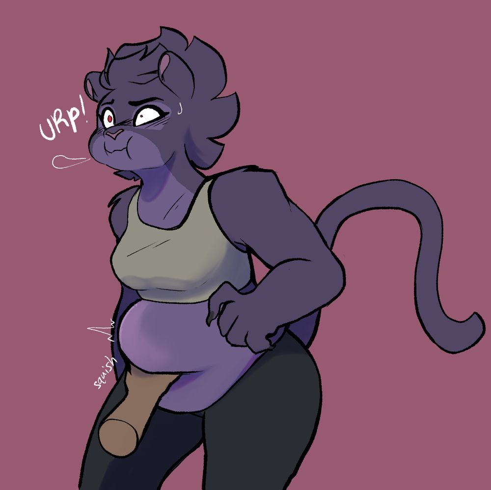fatfur// if your girl says she's bloated just give her tummy a squeeze and she'll burp out all the air anyway so I do that to Clairen-