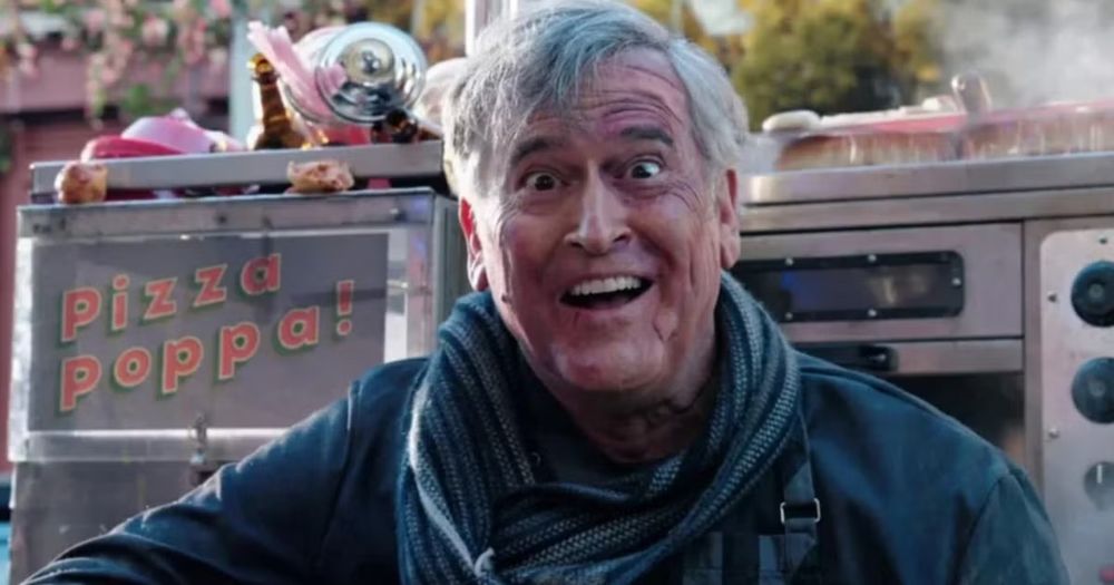 Bruce Campbell as Pizza Poppa in Dr. Strange 2.