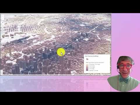 Teaching with the 3D scene Walking Time to Public Transport