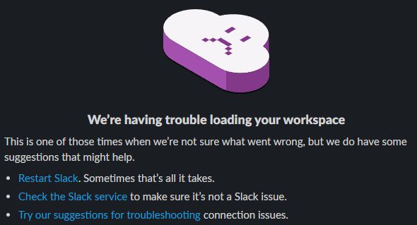 Slack Failing to Load Screen