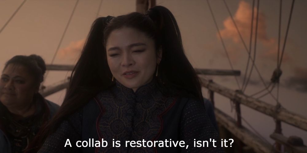 Zheng saying a collab is restorative, isn’t it? 