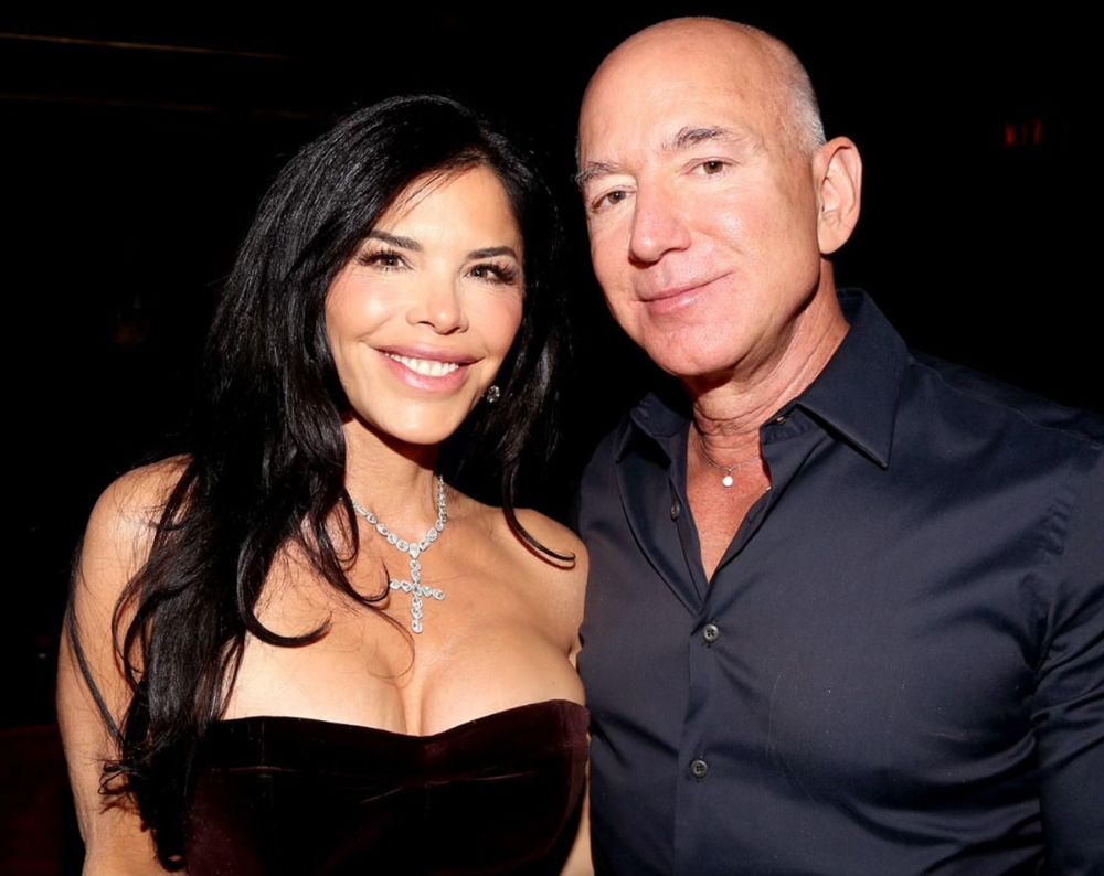 Lauren Sanchez and Jeff Bezos.