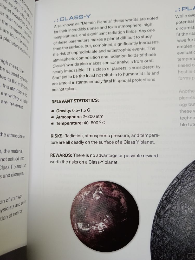 Class-Y planet entry in the Star Trek Adventures 2nd edition rule book. 