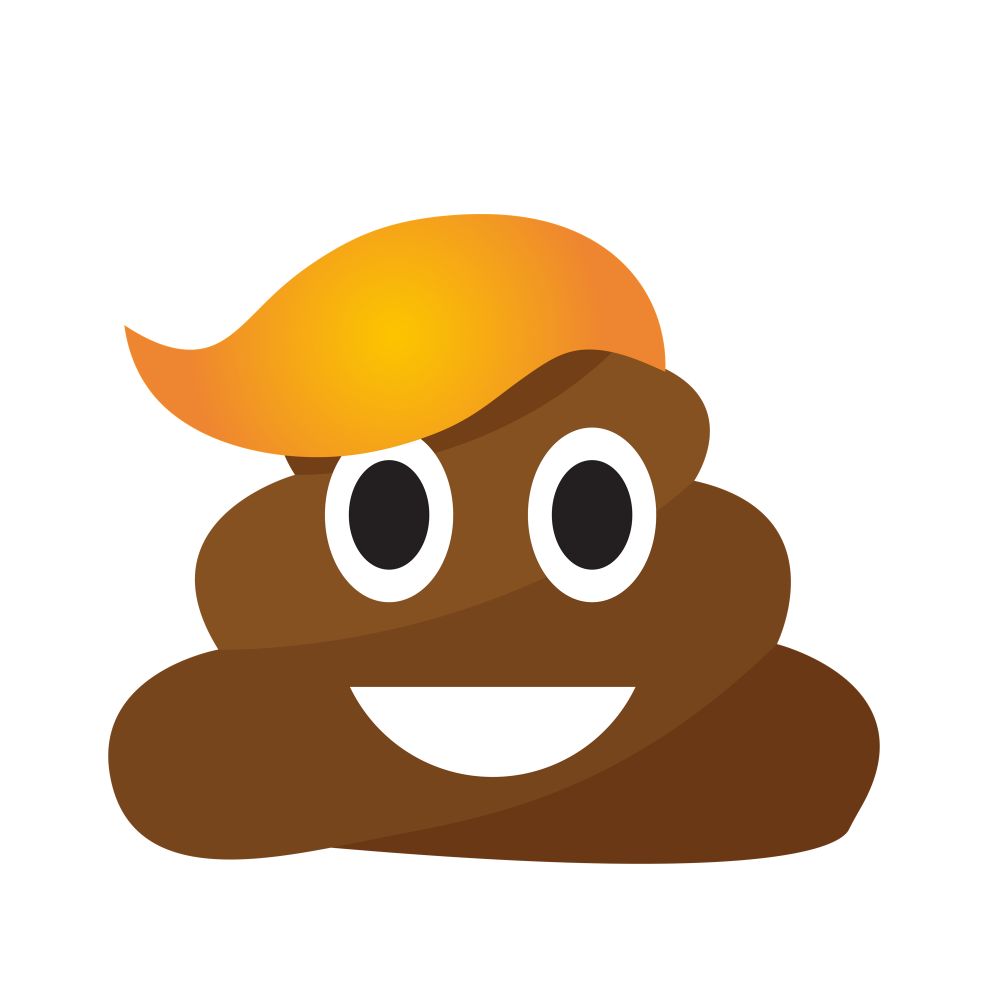 PNG file for your use. A Trump Dump. A poop trump character. 