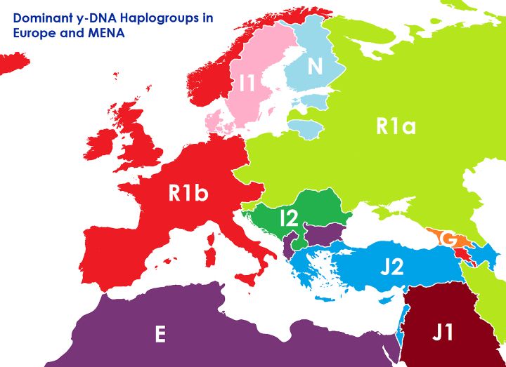DNA haplogroups in Europe