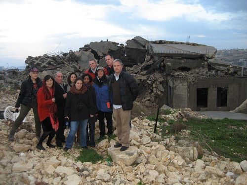 
#NakbaDay: on Day 5 of the first US LGBTQ delegation tour of Palestine, Abu Hussam gave us a tour of the village of Lajun — destroyed by #Zionist paramilitary groups (1.11.12); #ApartheidIsrael is continuing the #Nakba today with $3.8 billion in US taxes🍉