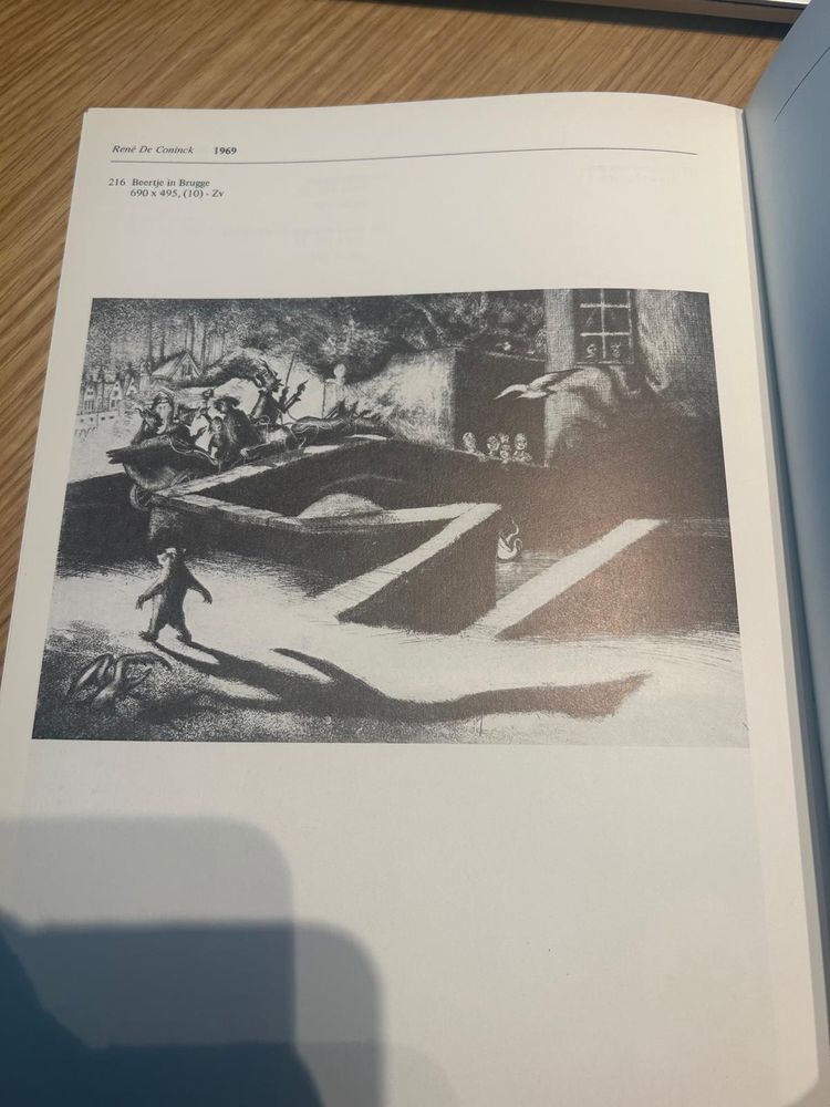 Beertje in Brugge, etching by René De Coninck