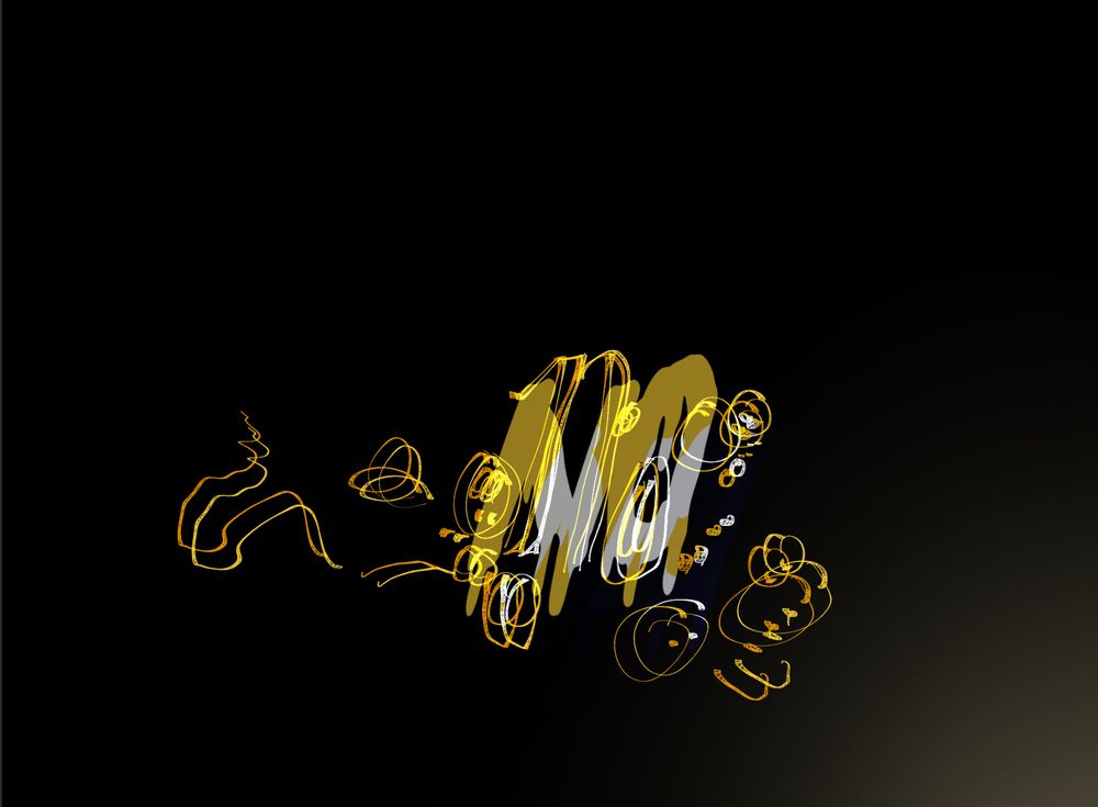 “no” in goopy text on a black page 