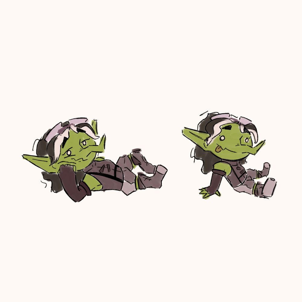 Granaje la goblin que es mi nueva personaje de DnD