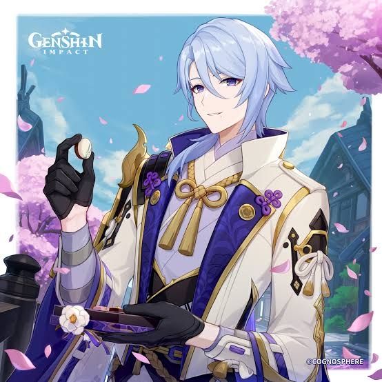 Kamisato Ayato, Genshin impact birthday art, year unknown