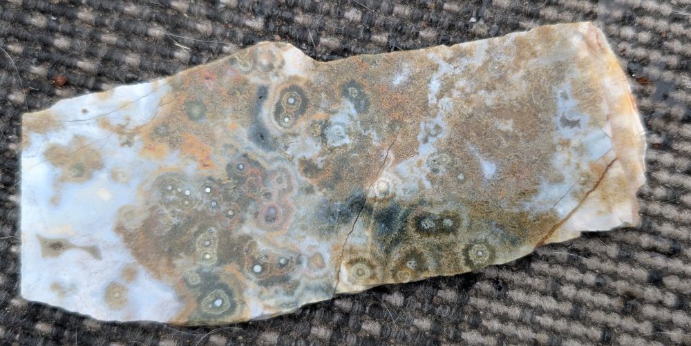 Brown, green and gray slab 