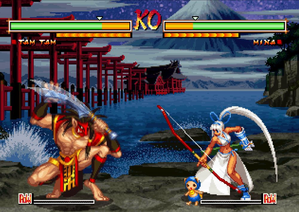 Samurai Shodown V Special. Tam Tam versus Mina.
