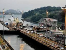 Swing bridge at the Panama Canal. 