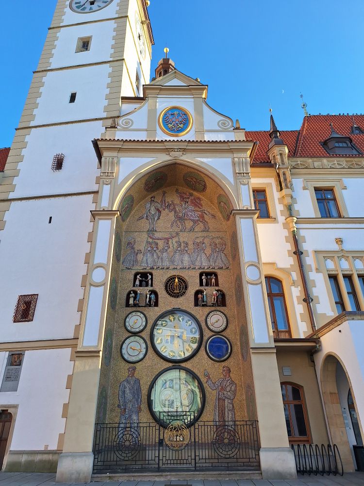 Astronomical clock tower in Oloumuc 