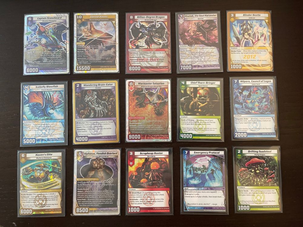 15 Kaijudo cards lay before you. Do you go for the Eternal Haven or the Drifting Toadstool?

 Choose wisely. 