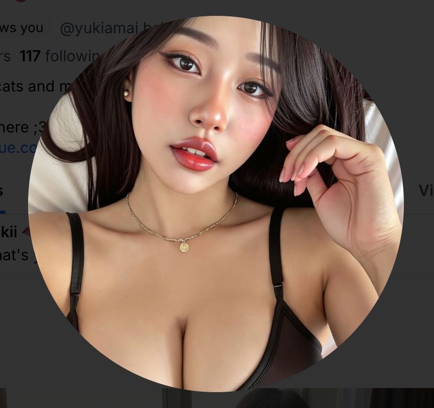 That user's profile pic, which is the most AI Asian woman I've ever seen. Just lazy AI. Looks like a cartoon.