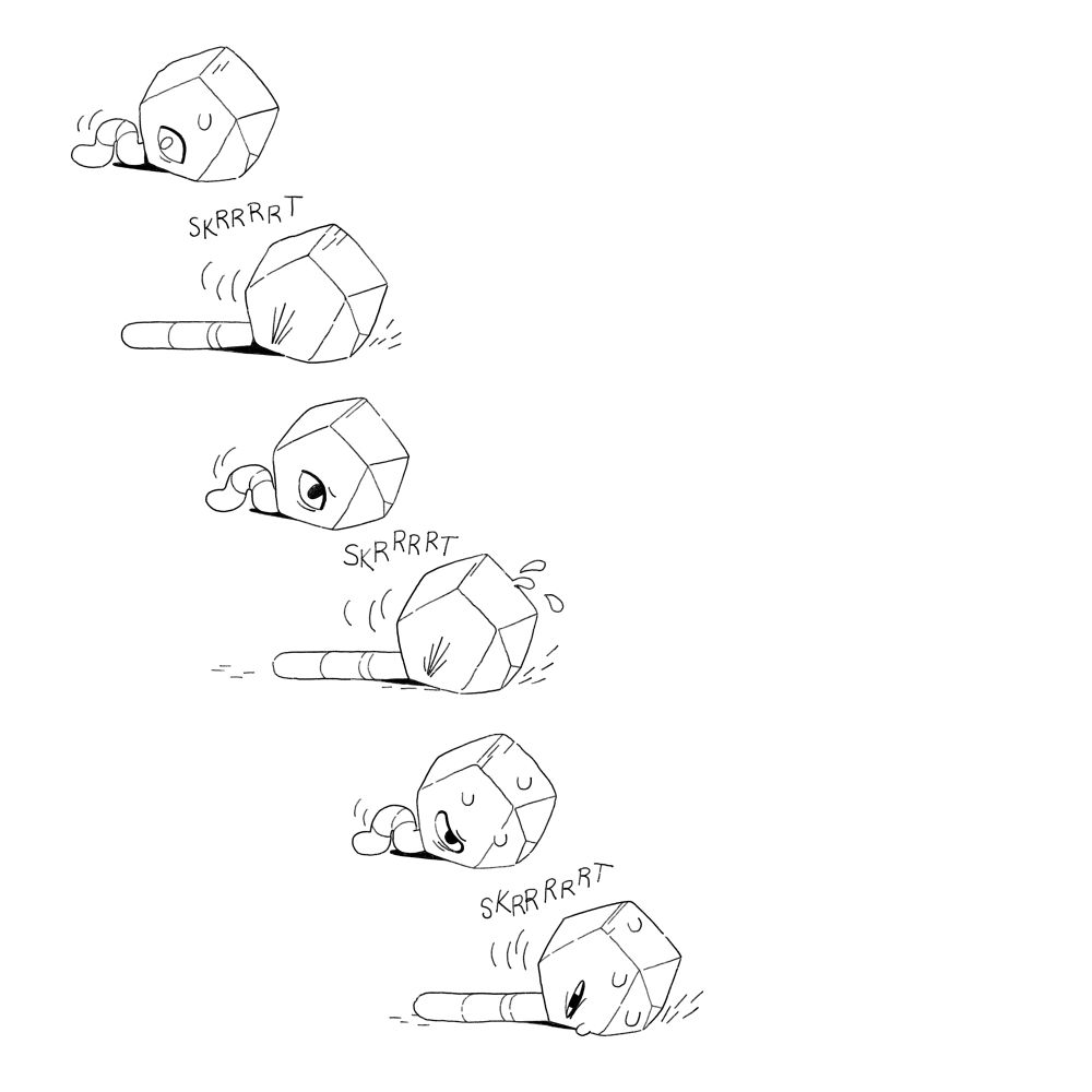 a page from worm-in-a-rock god where worm-in-a-rock god struggles to move