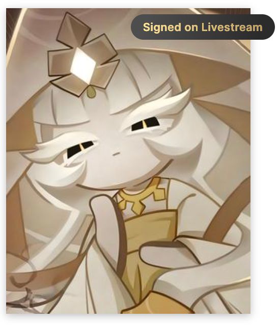 Drawing of the character Mystic Flour Cookie from the game Cookie Run Kingdom