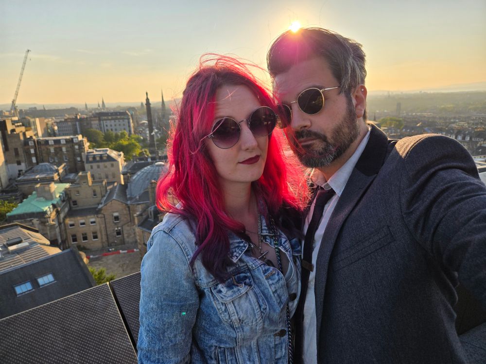 Husband and I looking dope atop the W hotel in Edinburgh 