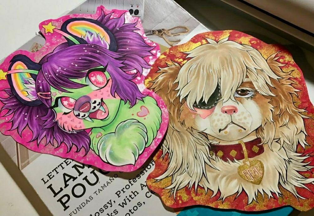 Bright and colorful traditional badges