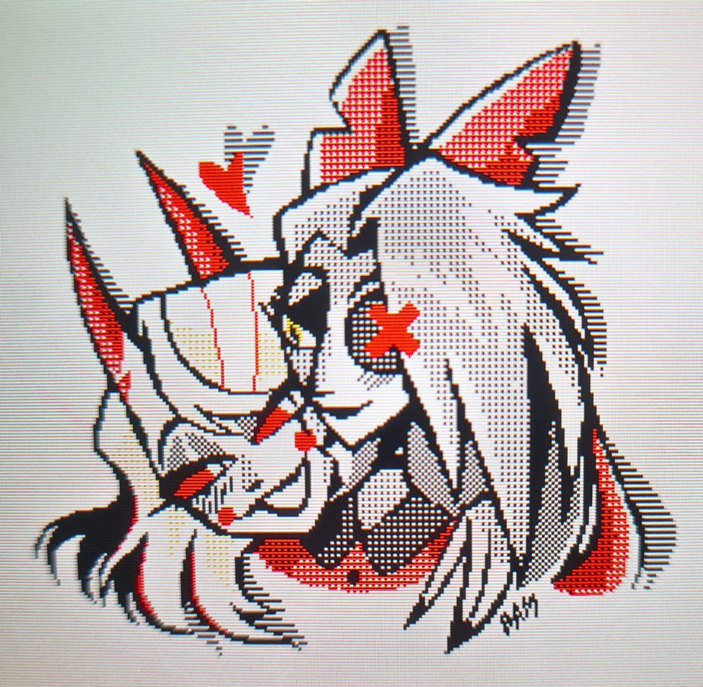 a 3ds doodle of two women in very close proximity bc they are married and they are wives and they are