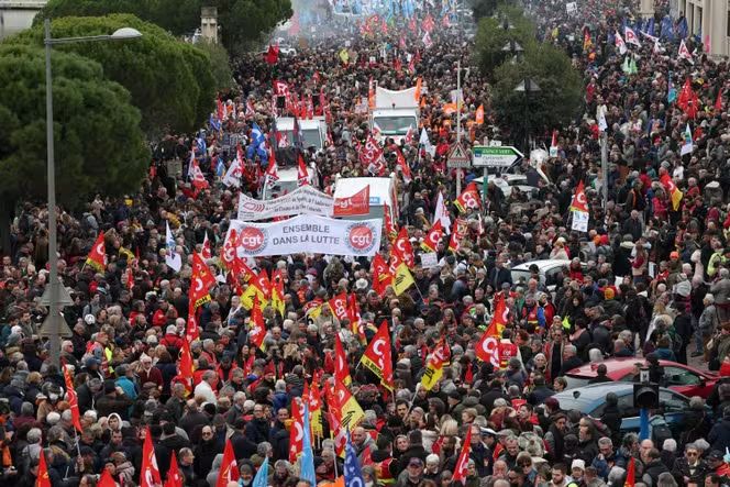 2023 French pension reform unrest in Paris.