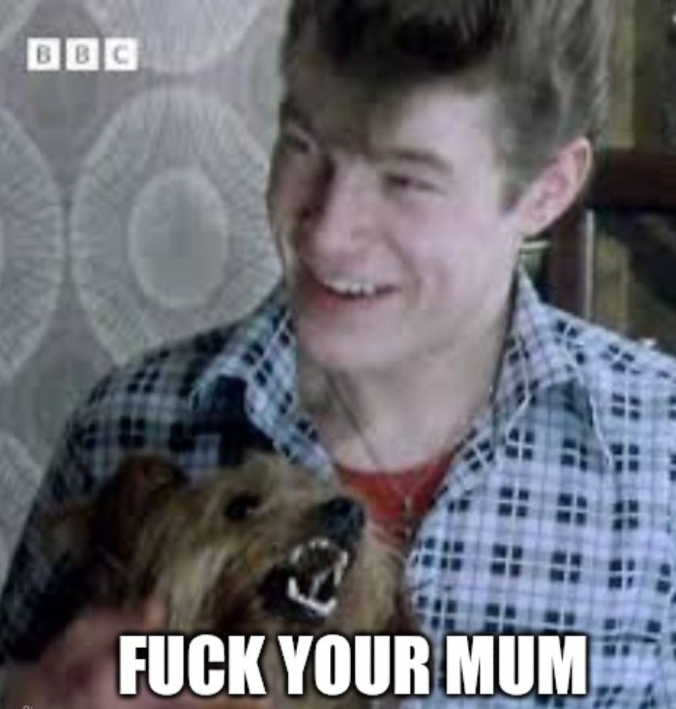 The talking dog from That's Life. He is saying 