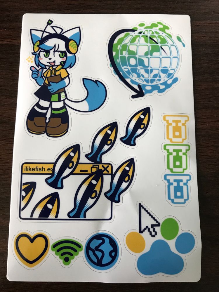 A picture of a YonKaGor sticker sheet from Devilcandy