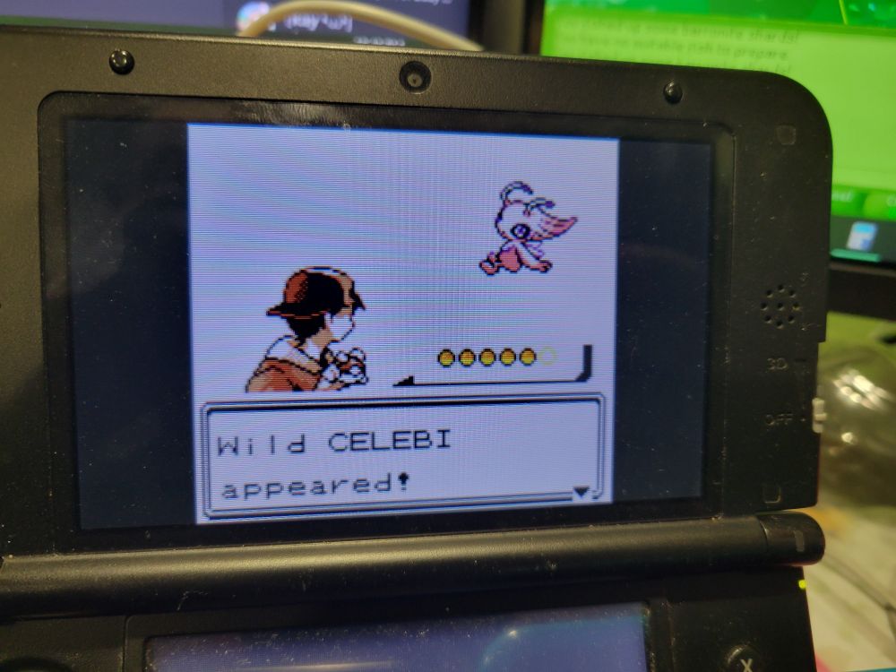 Shiny Celebi appears in Pokemon Crystal