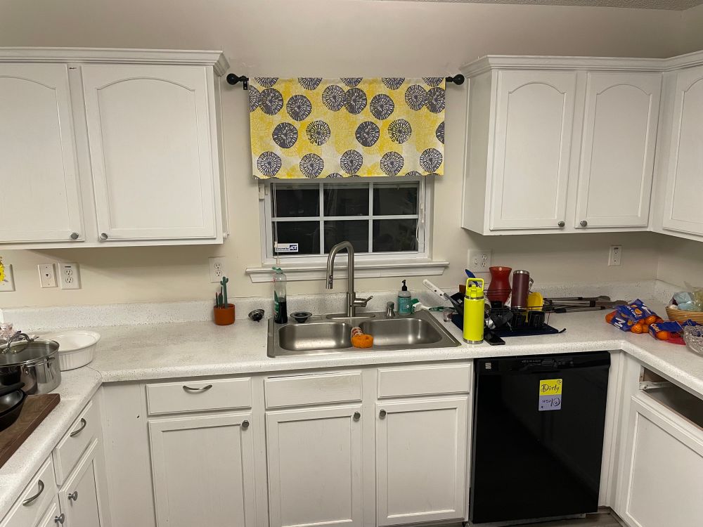 Kitchen window before remodel