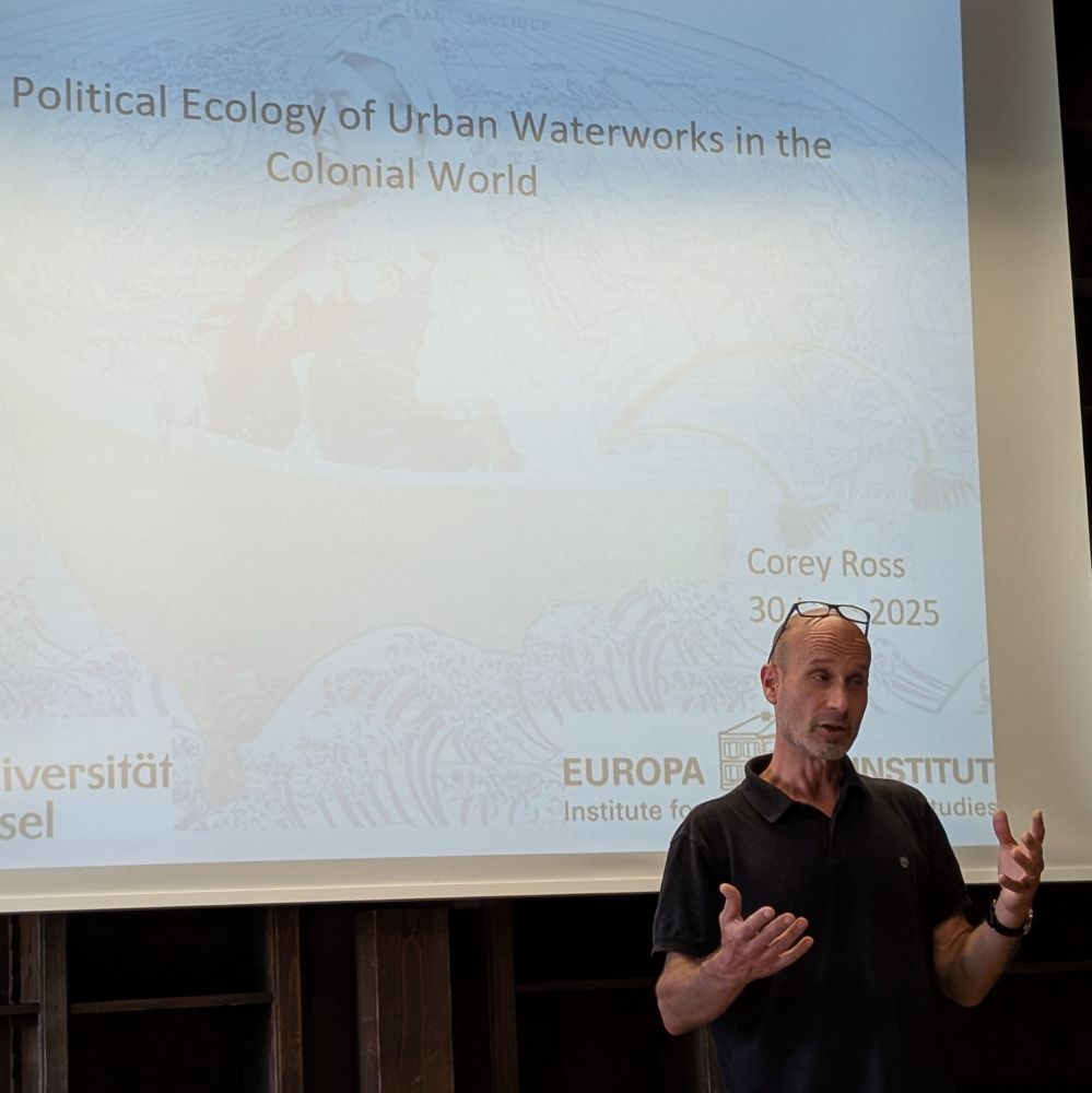 Corey Ross giving a talk at LMU today