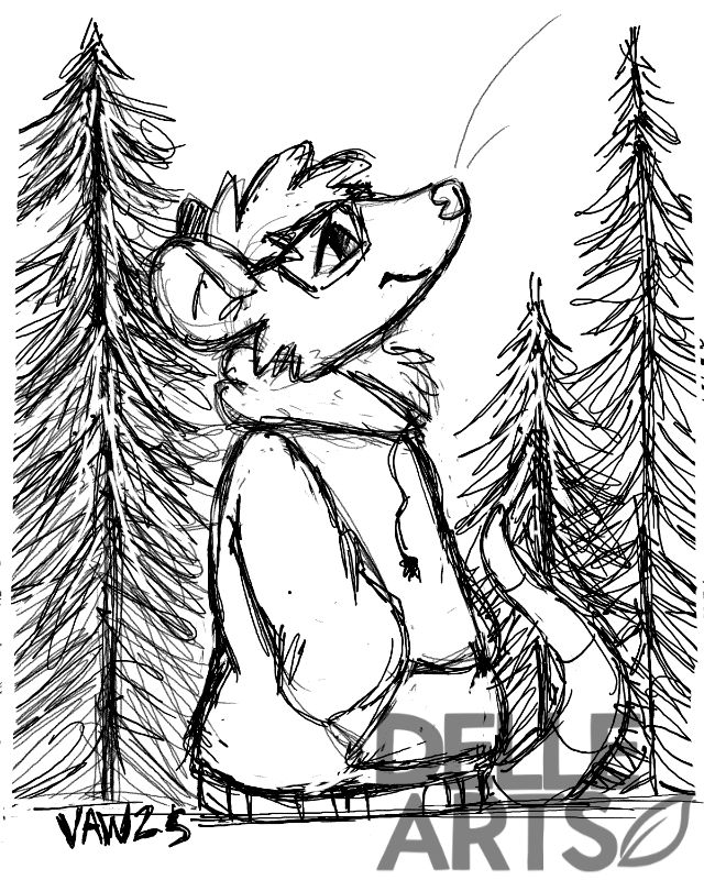 Same as the previous image without the color and the mist.