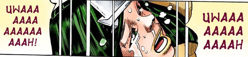 manga panel of Tsurugi sobbing and saying "UWAAAAAAH UWAAAAH!". It's a close-up on his face and the background is indiscernible.