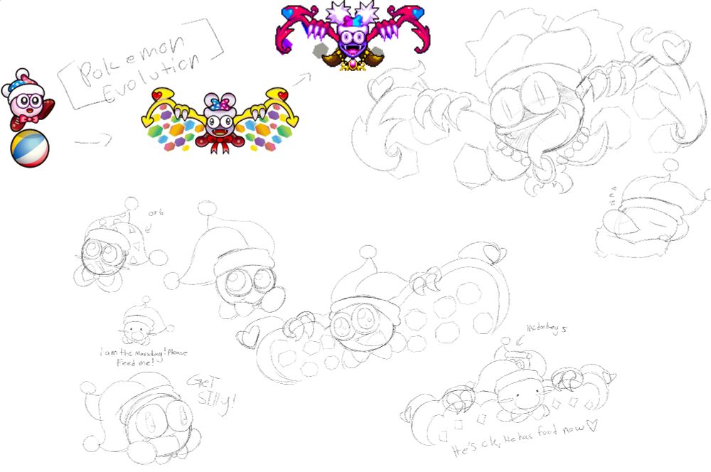 Various Sketches of Marx from the Kirby Series. I left the 3 references used in this piece 