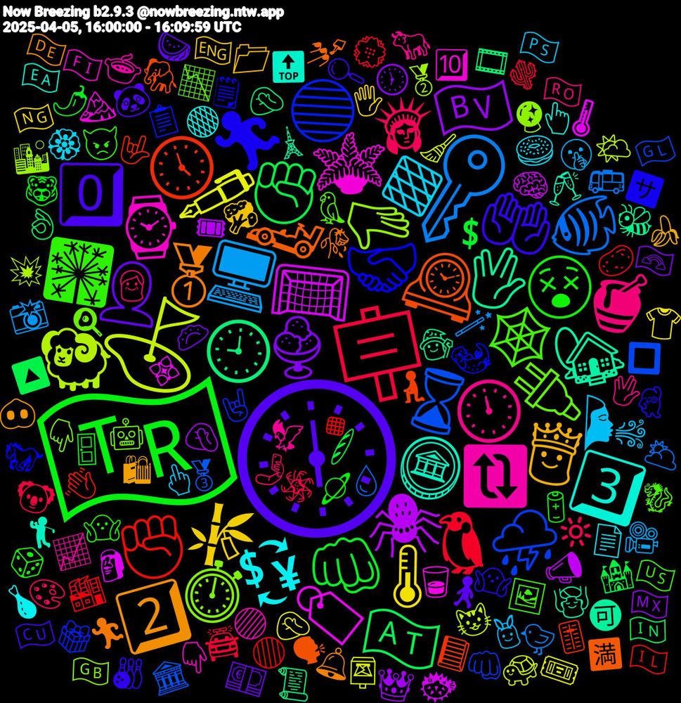 Emoji Cloud; its emojis (sorted by weighted frequency, descending):  🕕, 🇹🇷, 🪧, 🔑, ⛳, 🥅, 🖖, 🕰️, 🤝🏾, 🕸️, 🕛, 🔶, 🎋, 🍨, ✊🏿, ▪️, ⌛, 🫳, 🪴, 🪙, 🥇, 🤲🏻, 😵, 🗽, 🖥️, 🖋️, 🕷️, 🕘, 🕔, 🔵, 🔌, 🔃, 💱, 👸, 👤, 👊🏽, 🐧, 🐠, 🐏, 🏷️, 🏡, 🏎️, 🏃‍♂️, 🎇, 🍯, 🌬, 🌡️, 🇳🇴, 🇦🇹, ✊🏻, ⛈️, ⏱️, ⌚, 3️⃣, 2️⃣, 0️⃣, 🪐, 🪅, 🪄, 🧹, 🧠, 🧙, 🧎‍♀️, 🦦, 🦜, 🦅, 🥯, 🥦, 🥟, 🥖, 🥔, 🥉, 🥈, 🥃, 🥂, 🥀, 🤷🏽‍♀️, 🤷🏼‍♀️, 🤳, 🤫, 🤦🏾‍♂️, 🤦🏽‍♀️, 🤦🏼‍♂️, 🤟, 🤘🏻, 🤖, 🟣, 🟠, 🛍, 🚶, 🚪, 🚔, 🚌, 😺, 🗿, 🗼, 🗣, 🗒, 🖼️, 🖖🏻, 🖕🏽, 🖐️, 🕖, 🔼, 🔴, 🔲, 🔮, 🔟, 🔝, 🔔, 🔍, 🔋, 🔆, 📸, 📮, 📣, 📜, 📘, 📋, 📉, 📈, 📄, 📁, 💶, 💲, 💮, 💧, 💥, 💠, 💆🏻‍♀️, 💅🏽, 💃🏻, 👿, 👴, 👯, 👕, 👑, 👌🏽, 👋🏽, 👊🏻, 👇🏿, 👇🏾, 👆🏻, 🐽, 🐼, 🐯, 🐨, 🐤, 🐢, 🐡, 🐝, 🐘, 🐎, 🐉, 🐂, 🏵️, 🏴󠁧󠁢󠁥󠁮󠁧󠁿, 🏳️‍🌈, 🏰, 🏭, 🏛️, 🏙️, 🏔️, 🏌️‍♂️, 🏃, 🎳, 🎲, 🎨, 🎥, 🎟️, 🎟, 🎞️, 🎚️, 🎁, 🍳, 🍲, 🍗, 🍌, 🍉, 🌶️, 🌵, 🌥️, 🌤️, 🌡, 🉑, 🈵, 🈂️, 🇺🇸, 🇷🇴, 🇵🇸, 🇳🇬, 🇲🇽, 🇮🇳, 🇮🇱, 🇬🇱, 🇬🇧, 🇫🇮, 🇪🇦, 🇩🇪, 🇨🇺