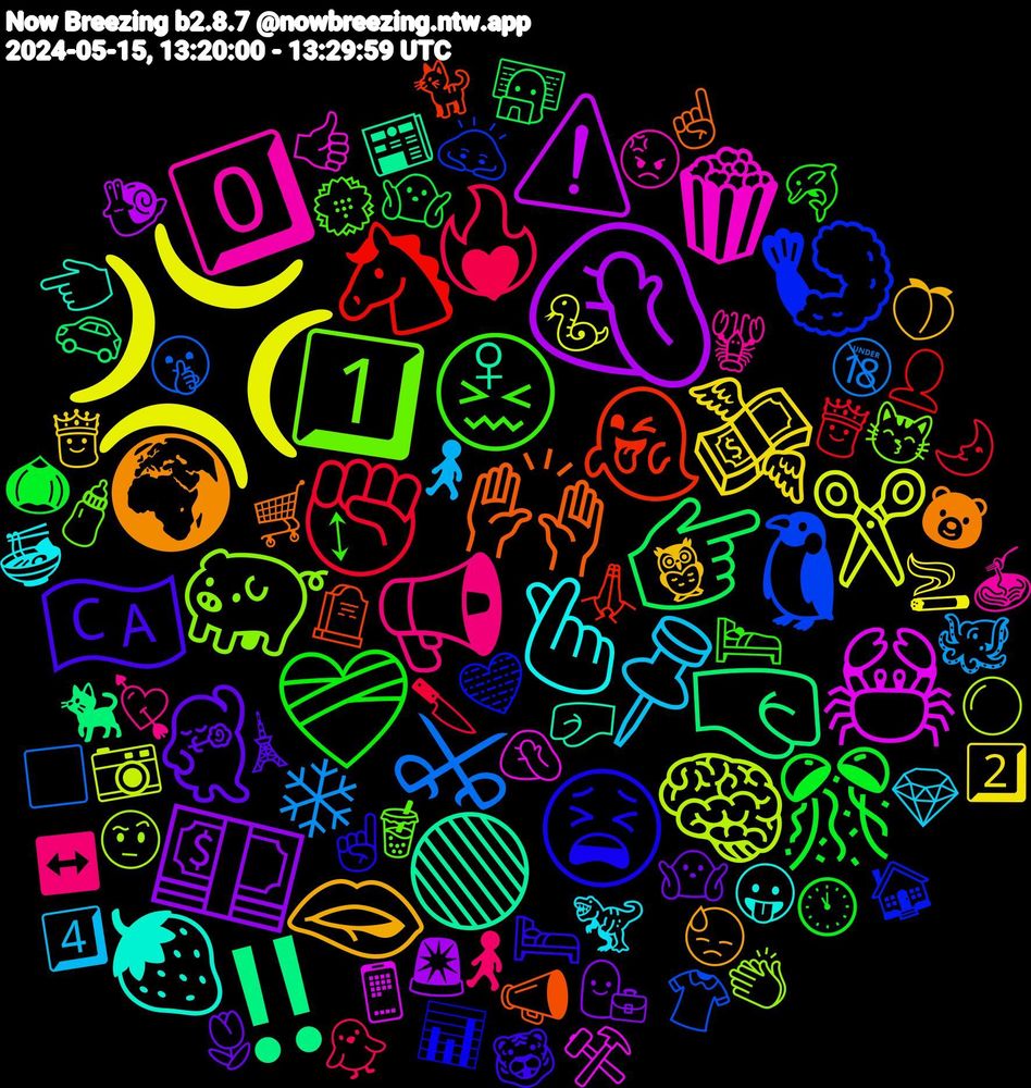 Emoji Cloud; its emojis (sorted by weighted frequency, descending):  💢, 🤦‍♂️, 🤜, 👻, 🍤, 1️⃣, 0️⃣, 🫰, 🫦, 💃, 🎊, ✊🏼, ⚔, 🧠, 🦀, 🟢, 🙌🏽, 😫, 😖, 📢, 📌, 💸, 💵, 👉, 🐴, 🐧, 🐖, 🍿, 🍓, 🌍, 🇨🇦, ❤️‍🩹, ❤️‍🔥, ❄, ✂️, ⚠️, ‼️, 🪦, 🩵, 🧋, 🦞, 🦖, 🦉, 🤷🏼, 🤷🏻‍♂️, 🤴, 🤫, 🤨, 🤦, 🤛, 🛒, 🛏️, 🛌, 🚶🏻‍♀️, 🚶, 🚬, 🚨, 🚗, 🙏🏽, 🙇🏻, 😽, 😡, 😛, 😓, 🗼, 🕚, 🔪, 🔞, 📷, 📱, 📰, 📣, 📊, 💮, 💘, 💎, 👸, 👩‍💼, 👩‍💻, 👤, 👚, 👏🏼, 👍🏼, 👈, 🐻, 🐯, 🐬, 🐥, 🐙, 🐍, 🐌, 🐈‍⬛, 🐈, 🏠, 🍼, 🍝, 🍜, 🍑, 🌷, 🌰, 🌛, ⬜, ⚪, ⚒️, ♀, ☝🏻, ☝, ↕, ↔️, 4️⃣, 2️⃣