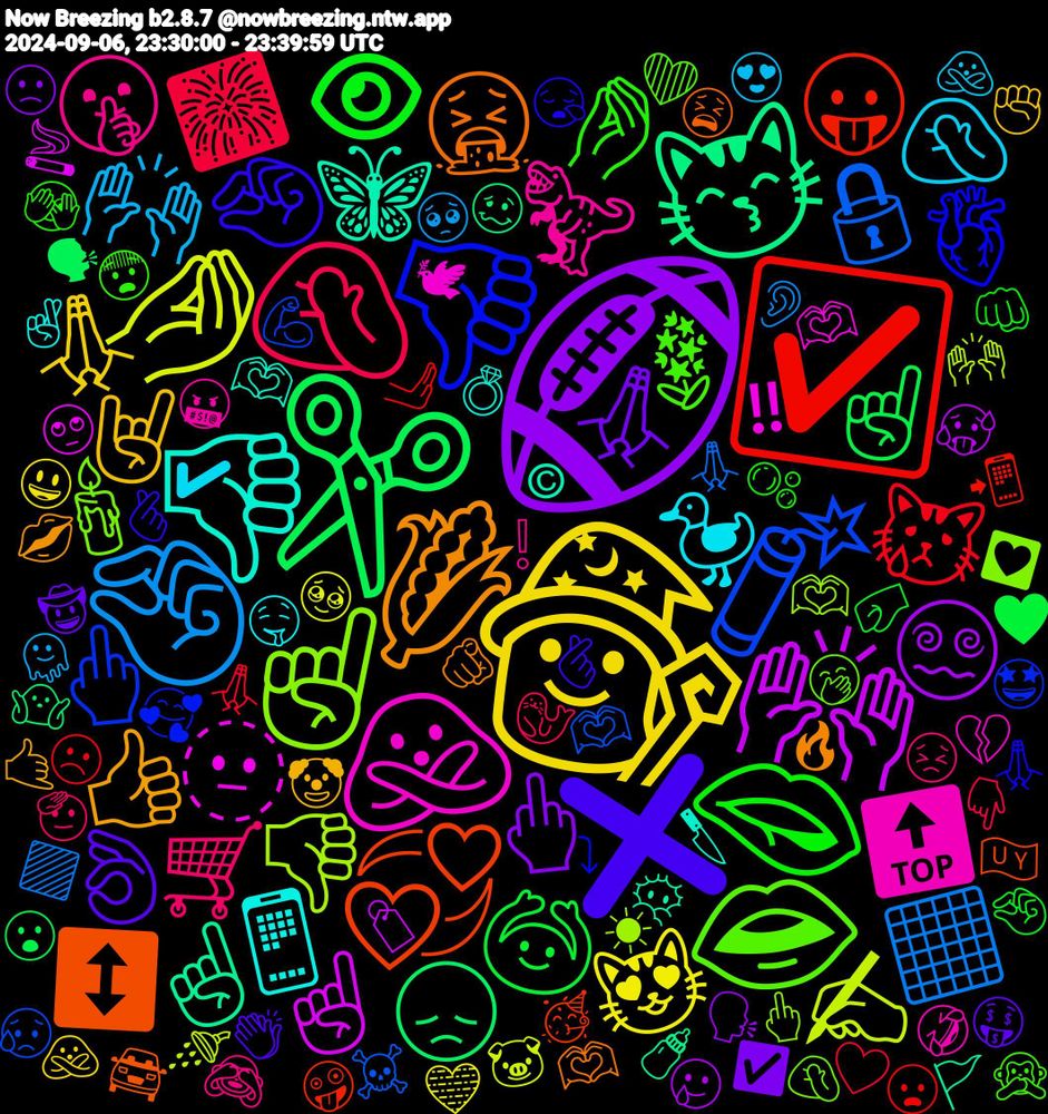 Emoji Cloud; its emojis (sorted by weighted frequency, descending):  🧙, 🏈, ✂️, ☑️, 🧨, ☝🏽, 🙅‍♀️, 👎, 🌽, ❌, 🫦, 🤦🏻‍♂️, 🤏, 🤌🏻, 🙌🏾, 😽, 💞, 👎🏼, 👄, 🦖, 🦆, 🤘🏻, 🙏🏾, 🙆🏻‍♀️, 😿, 🔒, 👎🏻, 🫥, 🦋, 🤮, 🤏🏽, 🤌🏾, 🛒, 🙌🏻, 😻, 😵‍💫, 😞, 😛, 🖕🏿, 🕯️, 🔝, 📱, 👍🏾, 👌🏻, 👁, 🎆, ⬛, ✍️, ☝🏼, ☝🏻, ↕️, 🫢, 🫀, 🪻, 🩷, 🤫, 🤨, 🤧, 🤦🏻‍♀️, 🤦‍♀️, 🤙🏻, 🤓, 🤒, 🤏🏼, 🤎, 🚨, 🙏🏼, 😲, 😮‍💨, 😭, 😩, 😡, 😝, 😜, 😔, 😓, 😒, 😋, 🖕🏻, 🔁, 💭, 💗, 💌, 👏🏻, 👈, 👇🏽, 🐴, 🐢, 🌹, ❤️‍🩹, ❣️, ✌🏽, ✌🏼, ☝️, ☁️, 🫸, 🫶🏾, 🫶🏽, 🫶🏼, 🫶🏻, 🫵, 🫰🏻, 🫧, 🦭, 🥺, 🥹, 🥵, 🥴, 🥳, 🥰, 🤭, 🤬, 🤤, 🤡, 🤠, 🤛, 🙏🏻, 🙏, 🙌, 🙄, 😶‍🌫️, 😫, 😪, 😨, 😣, 😍, 😃, 🗣️, 🗣, 📲, 💪🏼, 💟, 💔, 💍, 💋, 👏🏼, 👊🏻, 👇🏾, 👂, 🐷, 🏷️, 🍼, 🇺🇾, ⤵, ❤️, ❕, ✔️, ✊🏼, ✅, ♥️, ☹️, ☠️, ☀, ‼️, ©, 🫶, 🫰🏼, 🫣, 🫡, 🫠, 🩵, 🥲, 🤷🏽‍♀️, 🤪, 🤩, 🤦🏽‍♂️, 🤣, 🤞🏼, 🤙🏼, 🤑, 🤏🏻, 🤍, 🟪, 🚿, 🚬, 🚩, 🚘, 🙏🏽, 🙊, 🙈, 🙅🏻‍♀️, 🙅, 🙂, 🙁, 😮, 😧, 😦, 😥, 😘, 😗, 😐, 😈, 🗺️, 🗞️, 🖕🏽, 🕊️, 🕊, 🔪, 🔥, 🔞