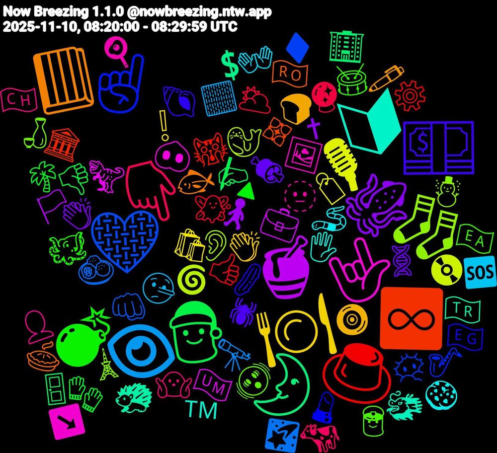 Emoji Cloud; its emojis (sorted by weighted frequency, descending):  🍽️, 🦑, 🎅, 🍮, 🩶, 🧦, 🤟, 🔰, 📕, 💵, 💣, 👇🏾, 👁, 🎙, 🍯, 🌛, ♾️, ☝, 🫨, 🫥, 🪱, 🧿, 🧬, 🧤, 🧚, 🧆, 🦭, 🦖, 🦔, 🥧, 🥒, 🥁, 🤷🏾‍♀️, 🤥, 🛍️, 🚶, 🚪, 🙀, 😶‍🌫️, 🗼, 🖼️, 🖐, 🖊️, 🕷, 🔺, 🔮, 🔭, 📀, 💼, 💲, 💠, 💄, 👮, 👤, 👐, 👏🏽, 👏🏻, 👎, 👍🏽, 👊🏻, 👂, 🐽, 🐲, 🐟, 🐚, 🐙, 🐄, 🏻, 🏷️, 🏳️, 🏢, 🏛️, 🎷, 🍶, 🍳, 🍪, 🍞, 🍖, 🌴, 🌥️, 🌠, 🌀, 🇺🇲, 🇹🇷, 🇷🇴, 🇪🇬, 🇪🇦, 🇨🇭, 🆘, ❕, ✝, ✍🏻, ⚙️, ♦️, ☃️, ↘️, ™️